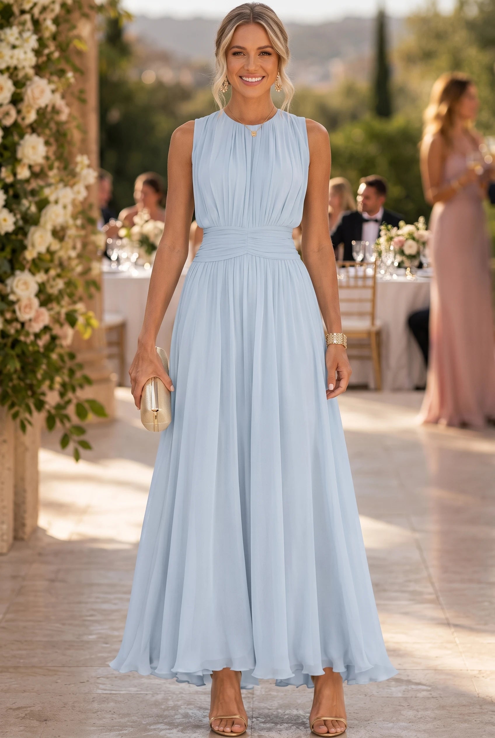 Women's Fitted Maxi Dress – Wedding Guest