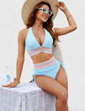 High-Waist Bikini Set - V-Neck Tummy Control