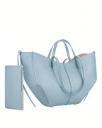 Women's Leather Tote Bag – Sculptural Folded Design