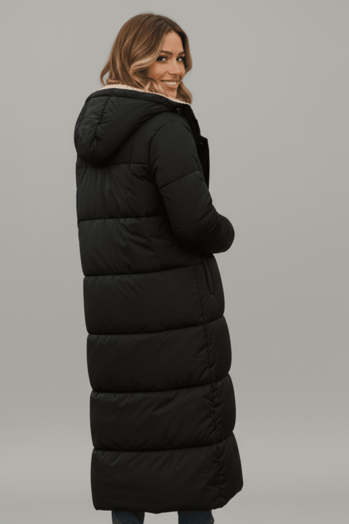 Amelia Laurent Hooded Longline Puffer Coat