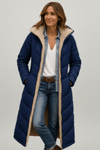 Amelia Laurent Hooded Longline Puffer Coat