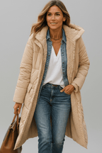 Amelia Laurent Hooded Longline Puffer Coat