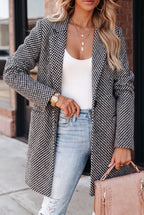 Women's Long Overcoat – Wool Blend
