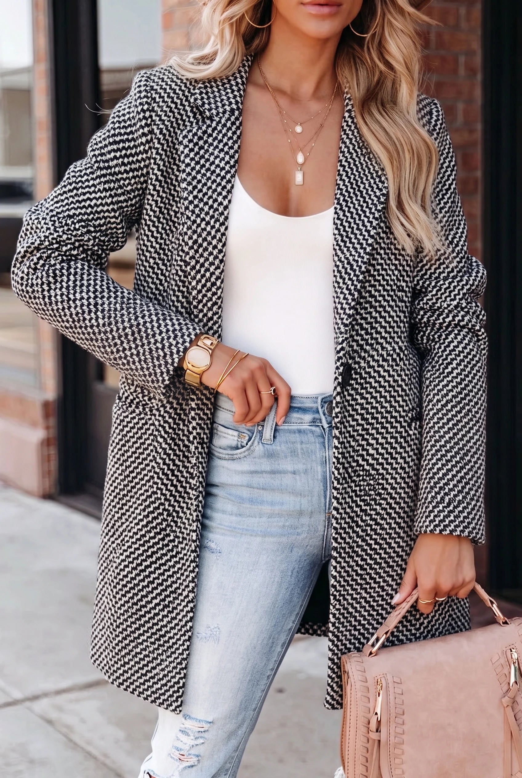 Women's Long Overcoat – Wool Blend