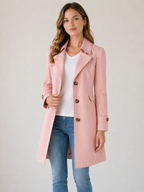 Women’s Tailored Trench Coat – Short Buttoned