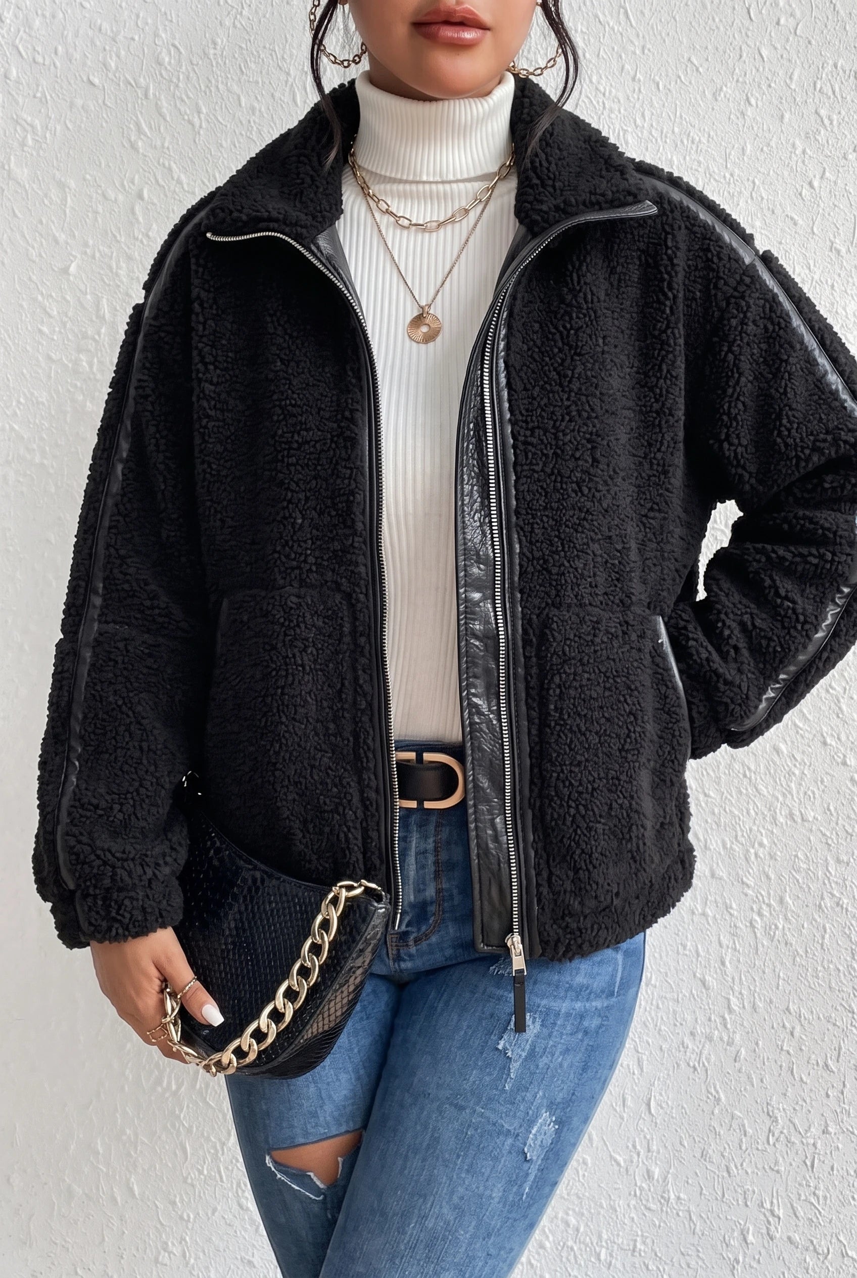 Women's Teddy Jacket – Sherpa Fleece