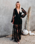 Damira Long Sleeve Lace Maxi Dress