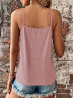 Women's Lace Summer Top - V-Neck Spaghetti Strap Lightweight