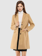 Women's Cozy Pea Coat – Notched Lapel