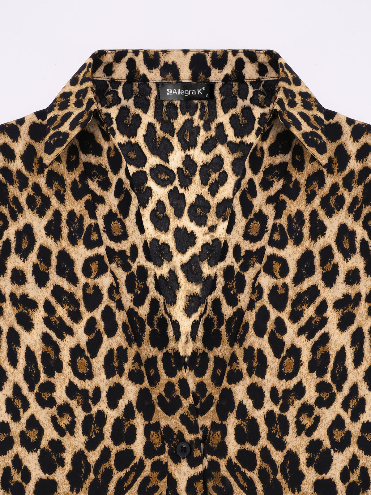 Women's Chic Leopard Print Blazer Jacket – Tie Waist