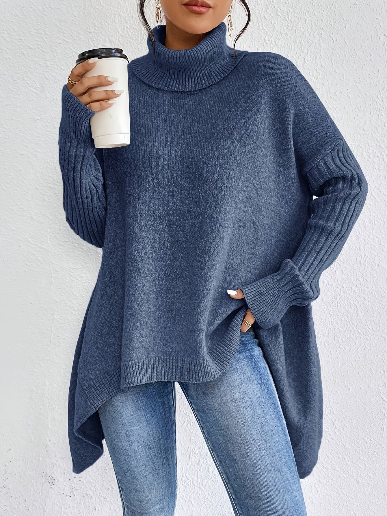 Natalia | Suéter Oversize Con Cuello Alto