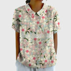 Isabel | Blusa Floral Con Cuello