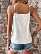Women's Lace Summer Top - V-Neck Spaghetti Strap Lightweight