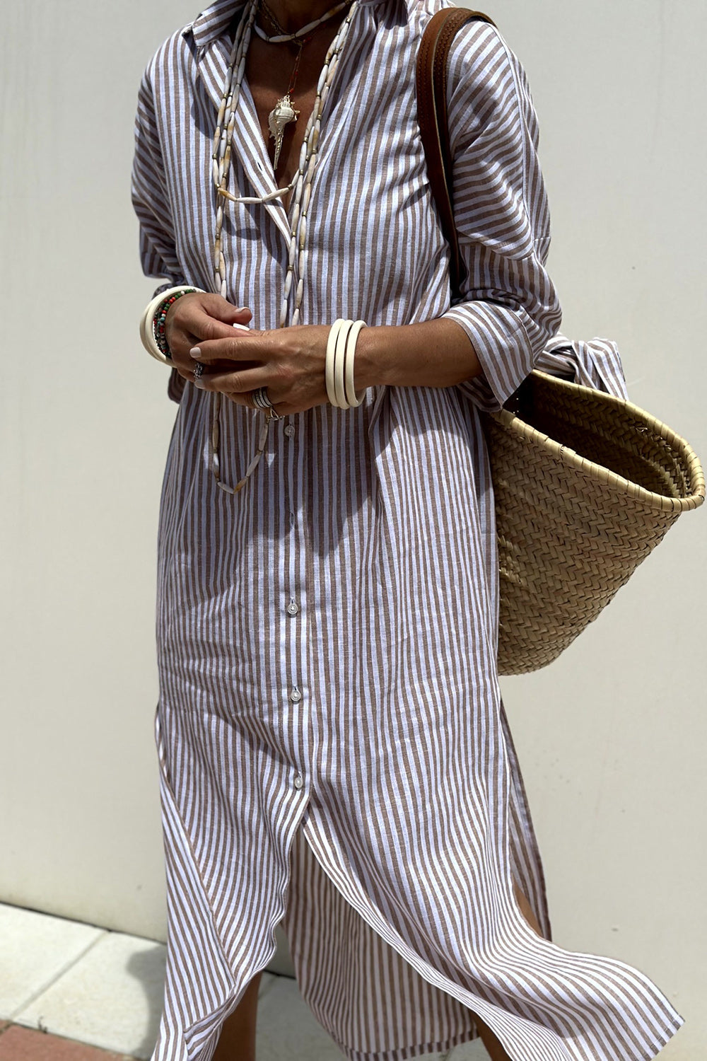 Rosana | Vestido Camisero A Rayas