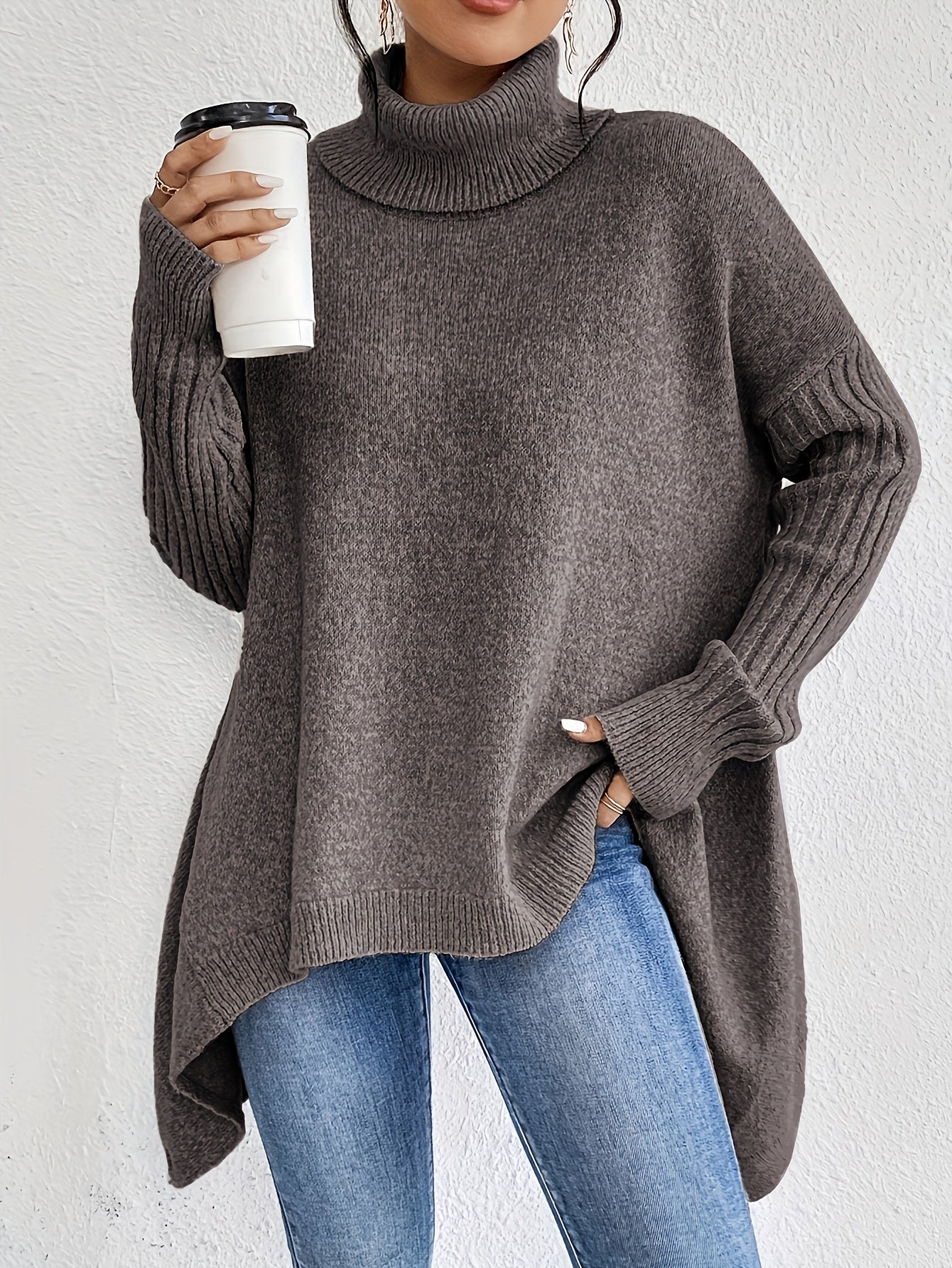 Natalia | Suéter Oversize Con Cuello Alto