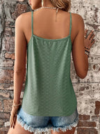 Women's Lace Summer Top - V-Neck Spaghetti Strap Lightweight