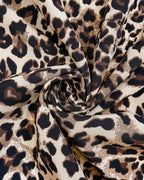 Women's Reversible Hooded Coat With Leopard Print