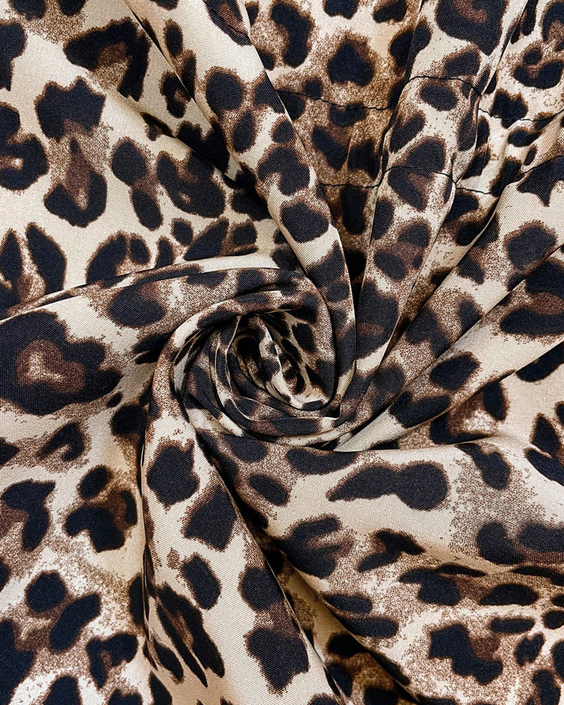 Women's Reversible Hooded Coat With Leopard Print