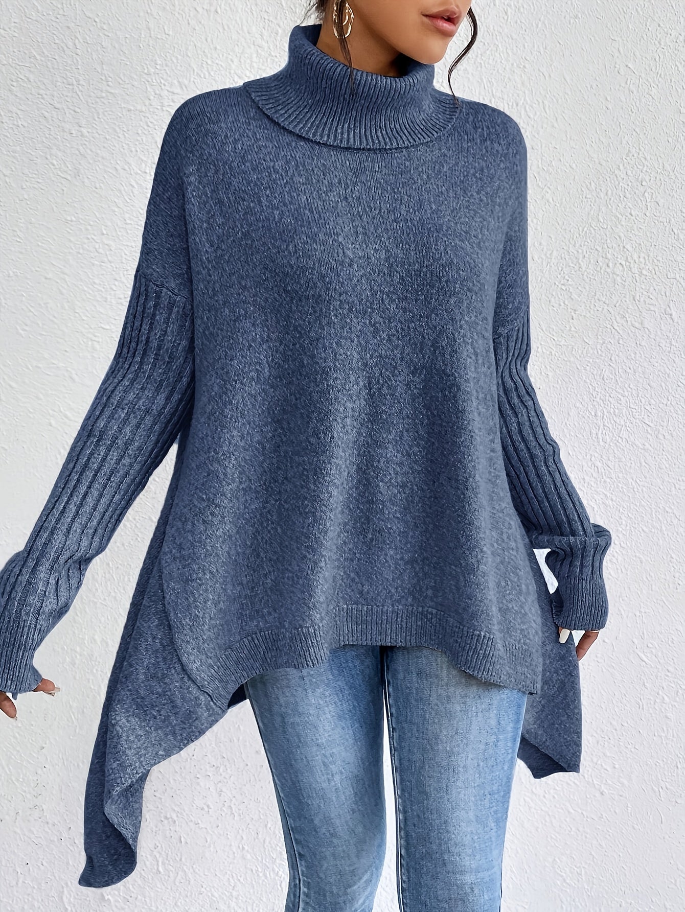 Natalia | Suéter Oversize Con Cuello Alto