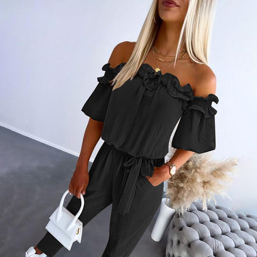 Alba | Mono Elegante Hombros Descubiertos