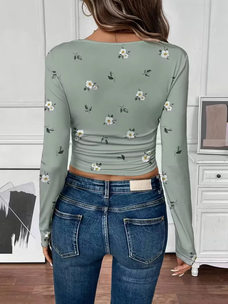 Women's Longsleeve Shirt – Floral Print