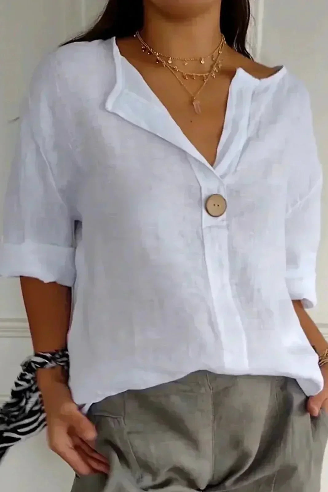 Dolores | Blusa Suelta Con Botón