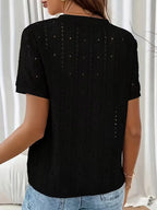 Women's Jacquard T-Shirt – Round Neck