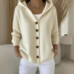 Harper | Cozy Hooded Cardigan – Button Front