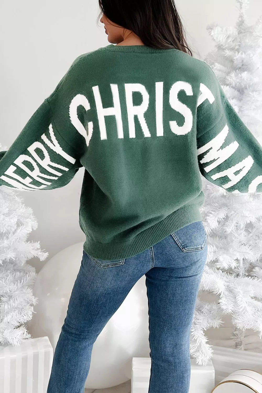 'HO! HO! HO!' Women's Long Sleeve Sweater