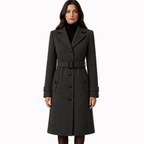 Charlotte | Elegant Long Coat – Button Front
