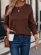 Longsleeve With Ribbed Texture