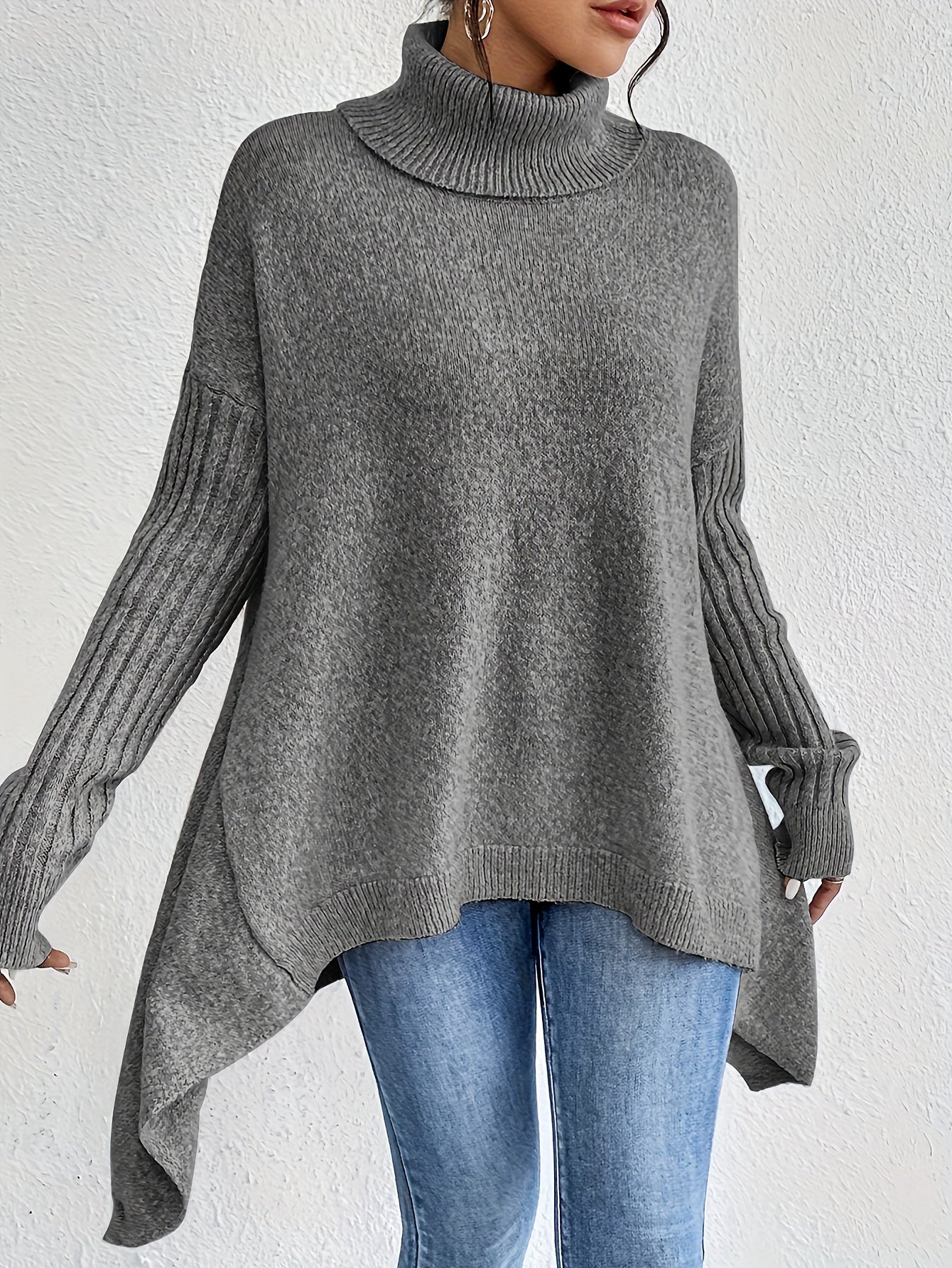 Natalia | Suéter Oversize Con Cuello Alto