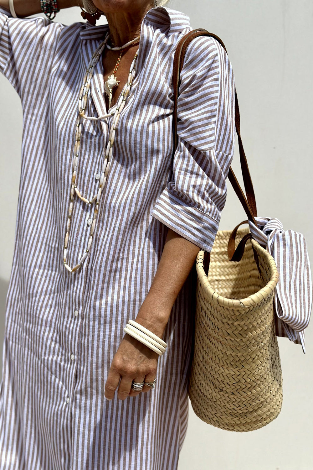 Rosana | Vestido Camisero A Rayas