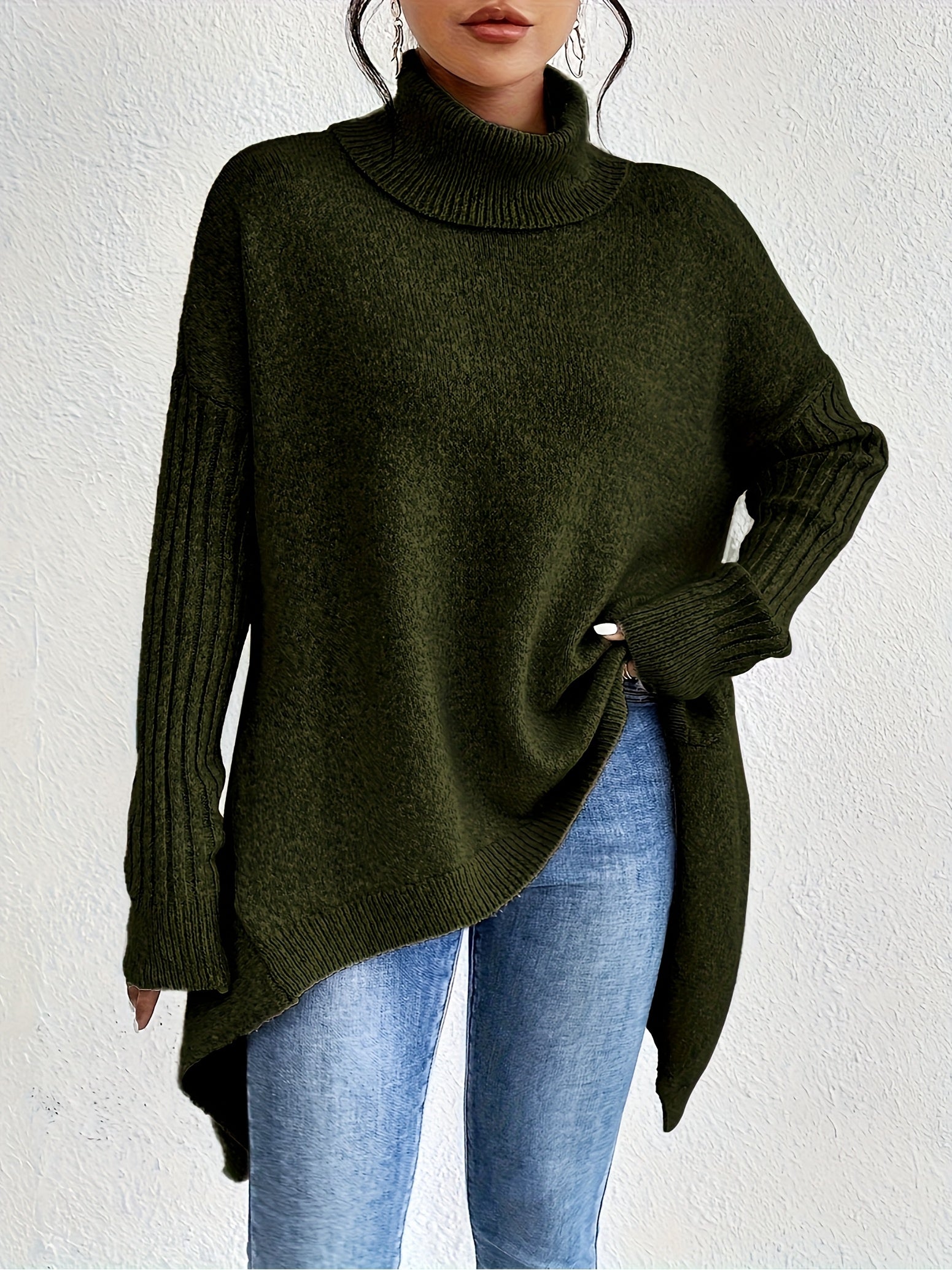 Natalia | Suéter Oversize Con Cuello Alto