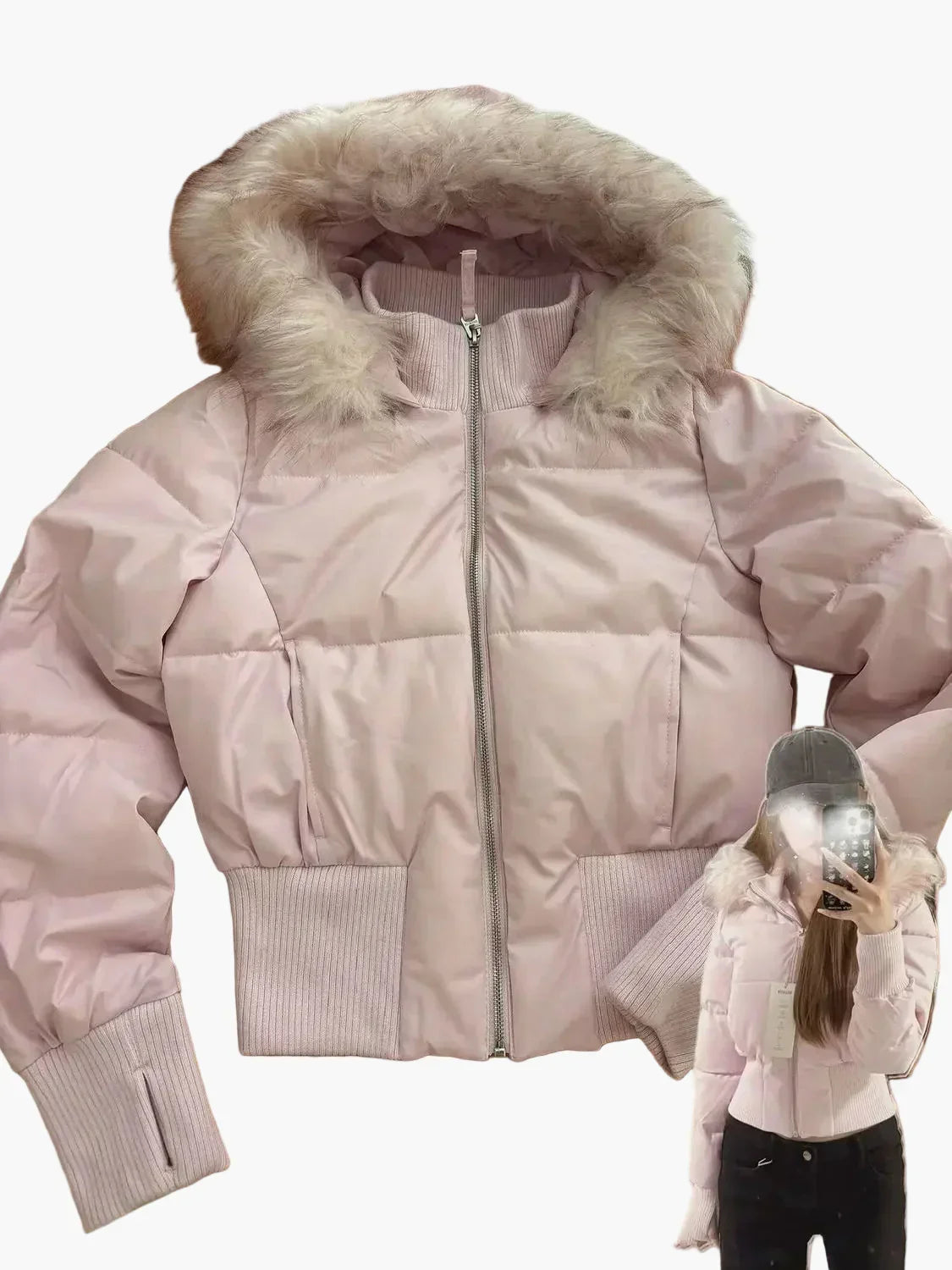 Women's Quilted Winter Jacket – Hooded