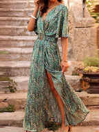 Jana High Slit Wrap Maxi Dress