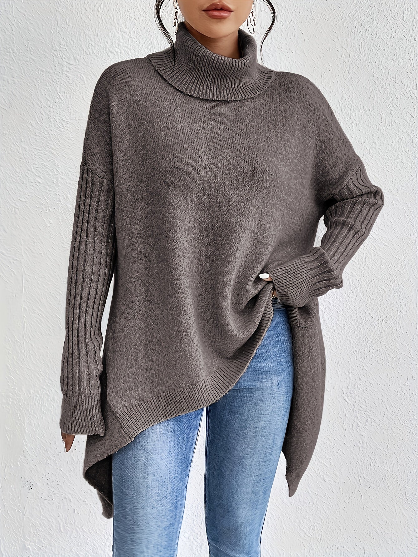 Natalia | Suéter Oversize Con Cuello Alto