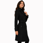 Charlotte | Elegant Long Coat – Button Front