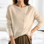 Women’s Alfonsa Cashmere Cardigan – Side Closure
