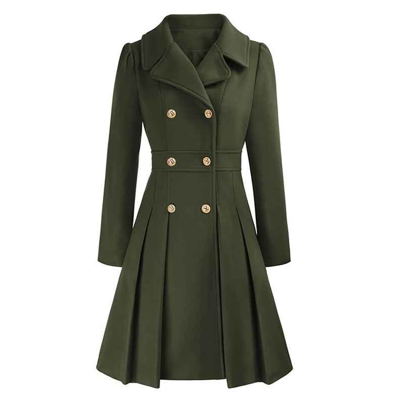 Women's Winter Overcoat – Lapel Collar