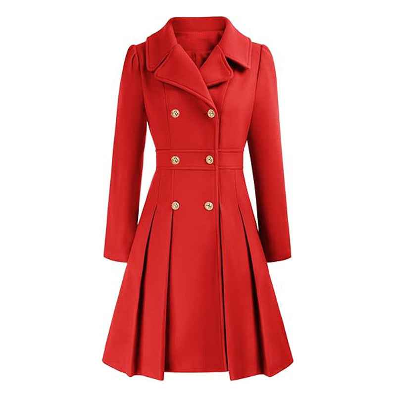 Women's Winter Overcoat – Lapel Collar