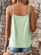Women's Lace Summer Top - V-Neck Spaghetti Strap Lightweight