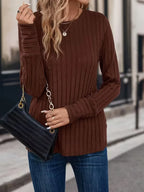 Longsleeve With Ribbed Texture