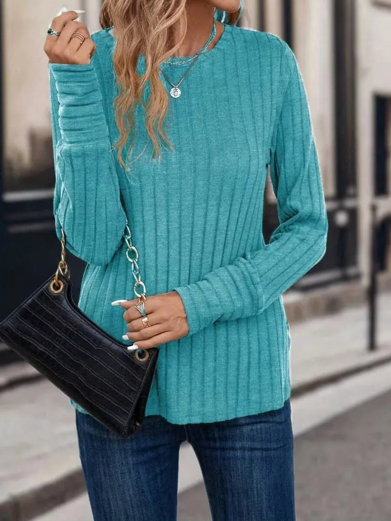 Longsleeve With Ribbed Texture