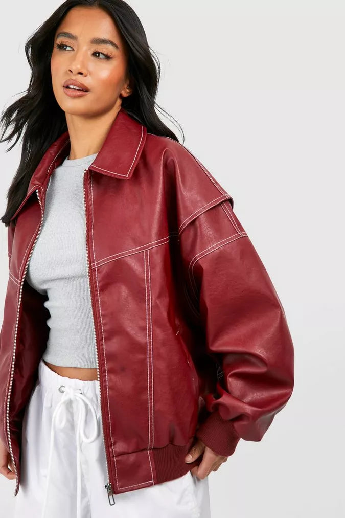Amelia Oversized Bomber Jacket