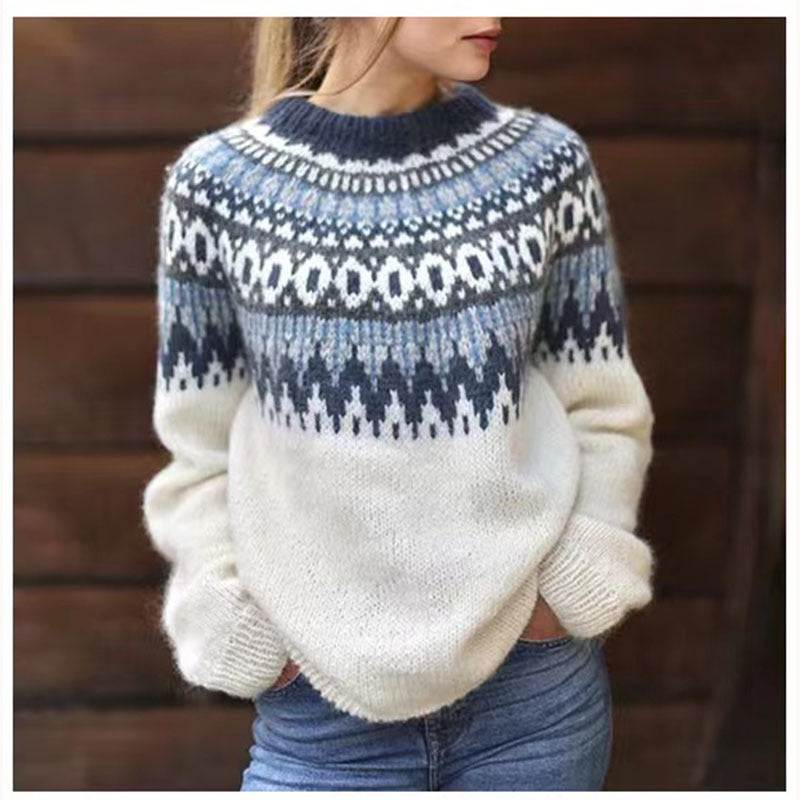 Emma | Cozy Fair Isle Sweater – Warm Knit