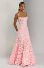 Florencia Floral Maxi Dress - Open Back Bow Detail