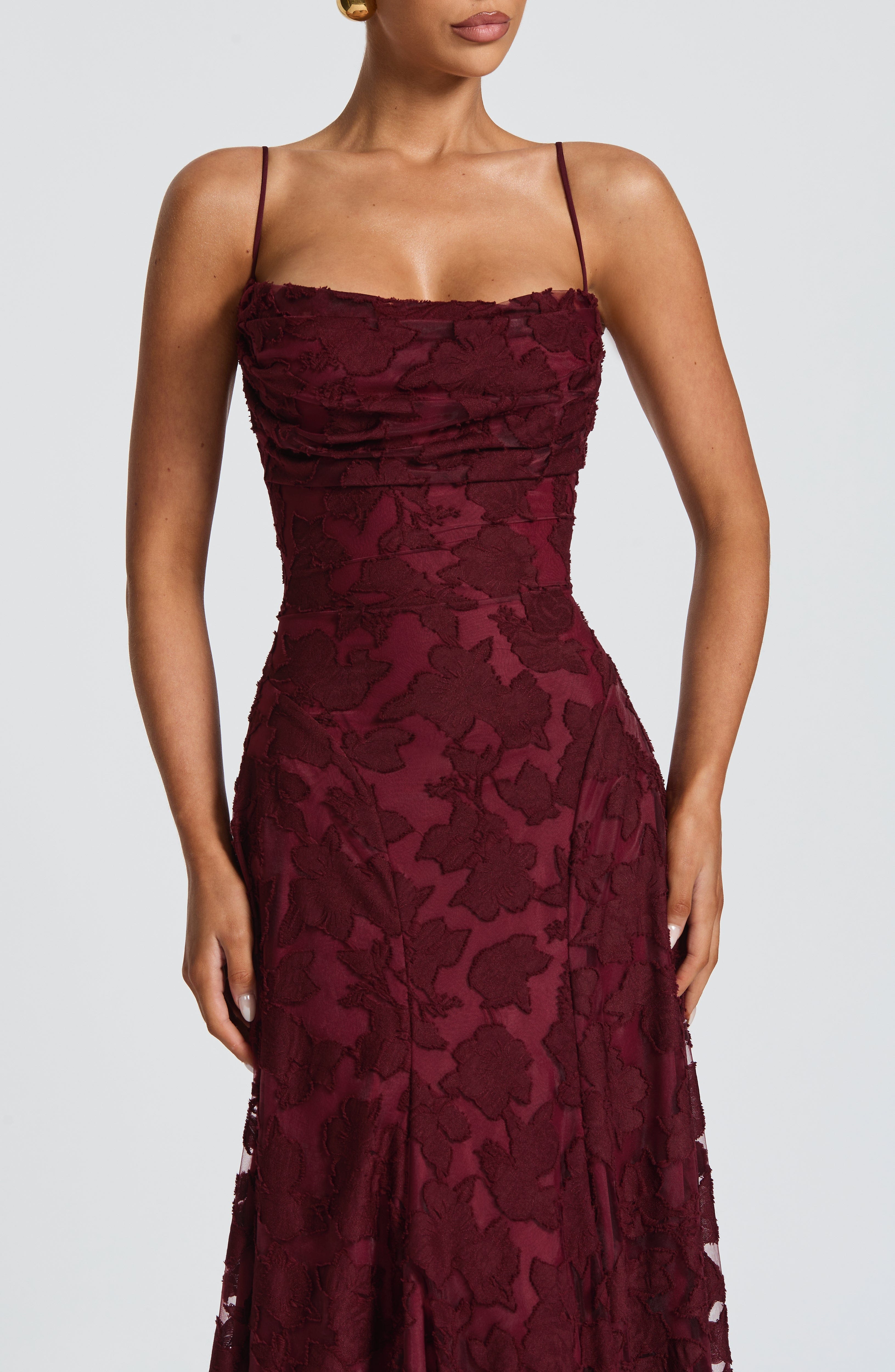 Florencia Floral Maxi Dress - Open Back Bow Detail