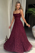 Florencia Floral Maxi Dress - Open Back Bow Detail