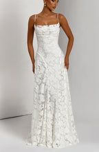 Florencia Floral Maxi Dress - Open Back Bow Detail